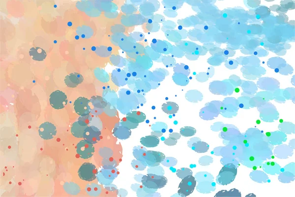 Watercolor Background White Canvas Beige Blue Tones Minimalist Splashes Strokes — Stock vektor