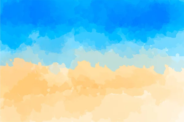 Watercolor Background Blue Beige Colors Strokes Splashes Paint Colorful Vector — Image vectorielle