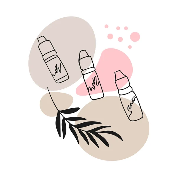 Ink Tattoo Paint Microblading Permanent Makeup Tattoo Sketch Doodle Style — Vetor de Stock