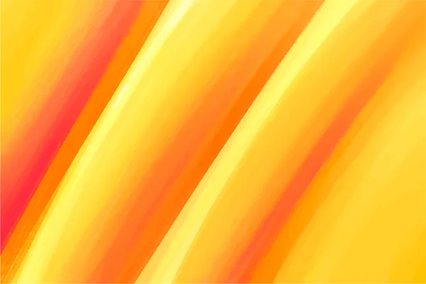 Acrylic Background White Canvas Yellow Hot Colors Minimalist Paint Strokes — Vector de stock