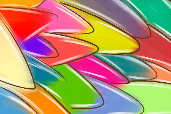 Akrylové Pozadí Vícebarevné Barvy Geometrický Tvar Minimalistický Vektorová Ilustrace Tahů — Stockový vektor