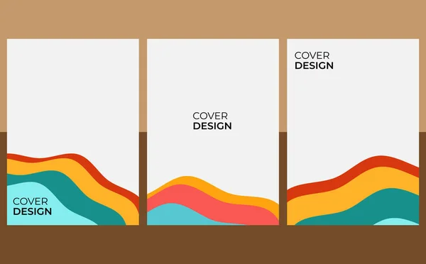 ブックカバーのデザインテンプレートパンフレット毎年恒例のレポートポスター雑誌チラシバナー — ストックベクタ