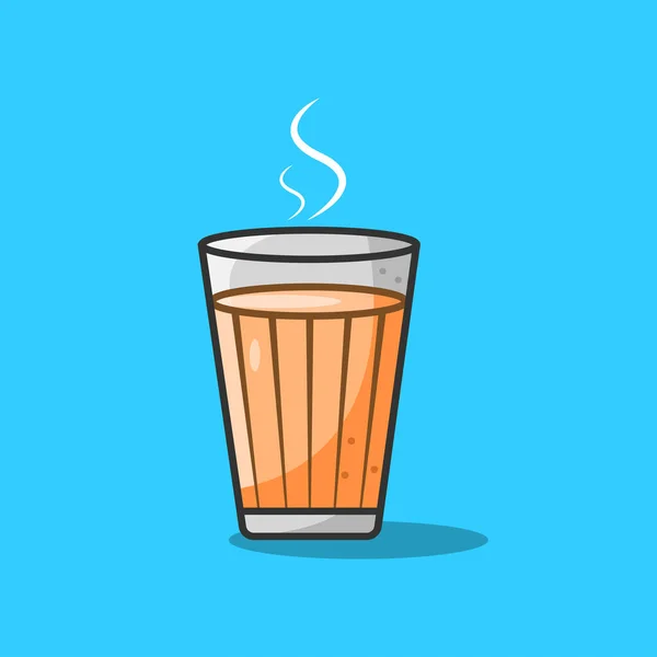 Indian Hot Drink Chai Vector Illustration — Stock Vector