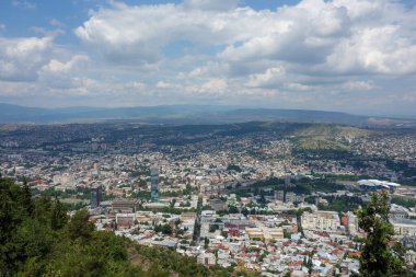 Şehrin tepesinden manzara, şehir gözlemi, kartpostal görüntüsü