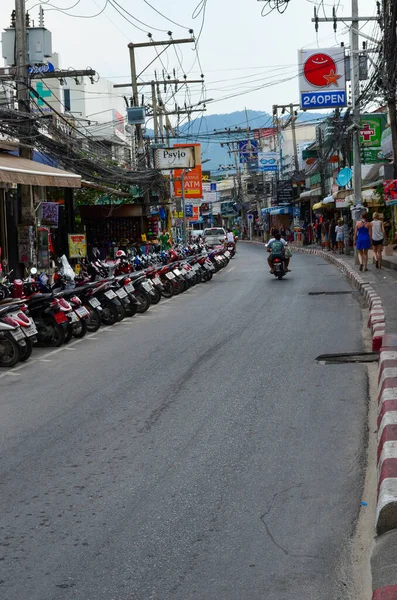 Straßenansicht Der Stadt Geschäftige Straßen Thailand — Stockfoto