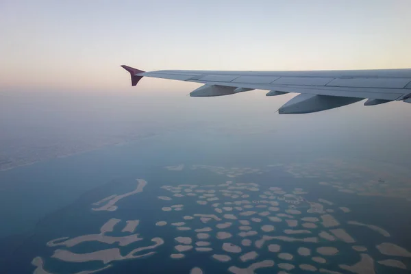 Blick Aus Dem Flugzeugfenster Luftaufnahme — Stockfoto