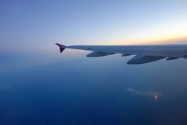 비행기 창에서 바라본 — 스톡 사진
