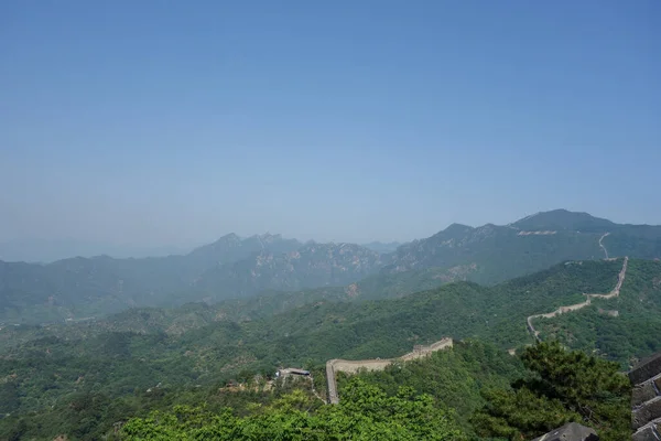 Pohled Hory Velkolepá Velká Čínská Zeď — Stock fotografie