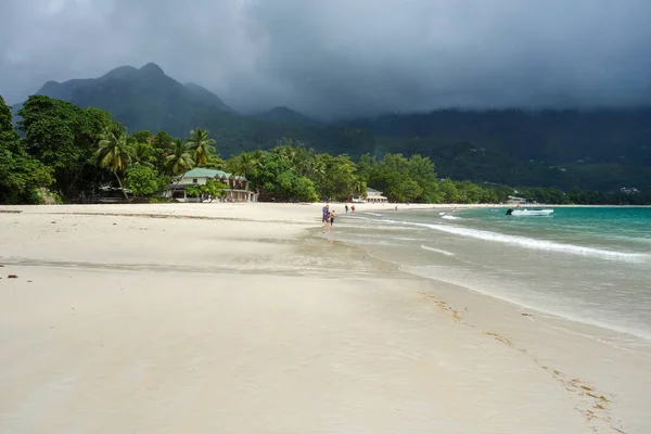 Strandstimmung Wassernähe Luxusstrand Seychellen — Stockfoto