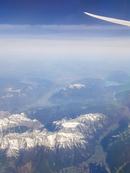 Aerial View Mountains Himalayas Aircraft — Foto de Stock