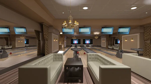 Bowling iç mekan 3 boyutlu resim yok.