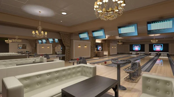 Bowling iç mekan 3 boyutlu resim yok.