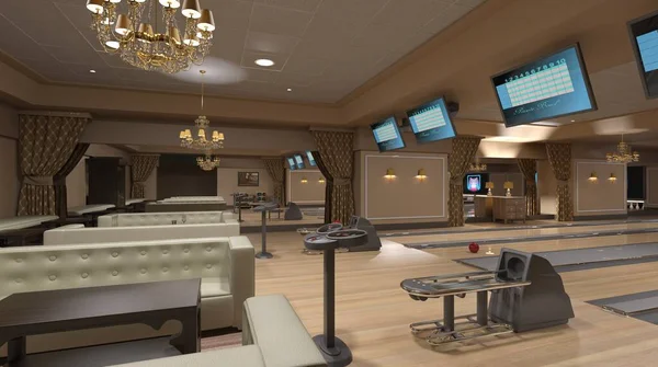 Bowling iç mekan 3 boyutlu resim yok.