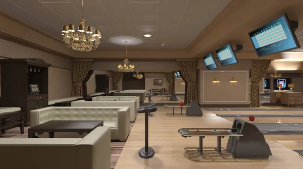 Bowling iç mekan 3 boyutlu resim yok.