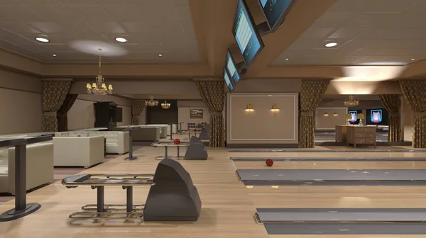 Bowling iç mekan 3 boyutlu resim yok.