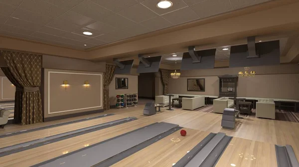 Bowling iç mekan 3 boyutlu resim yok.