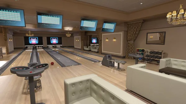 Bowling iç mekan 3 boyutlu resim yok.