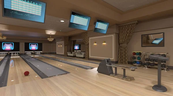 Bowling iç mekan 3 boyutlu resim yok.