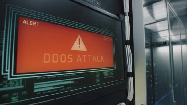 Una Notificación Alerta Ataque Seguridad Que Genera Mensaje Error Alerta — Vídeo de stock