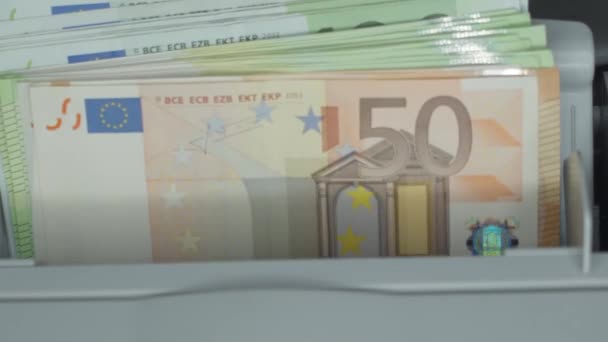 Apparatuur Voor Het Tellen Van Papiergeld Automatisch Mechanisme Voor Financiële — Stockvideo