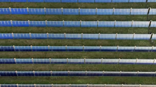 Écologie Centrale Solaire Dans Les Champs Énergie Verte Innovation Électrique — Video