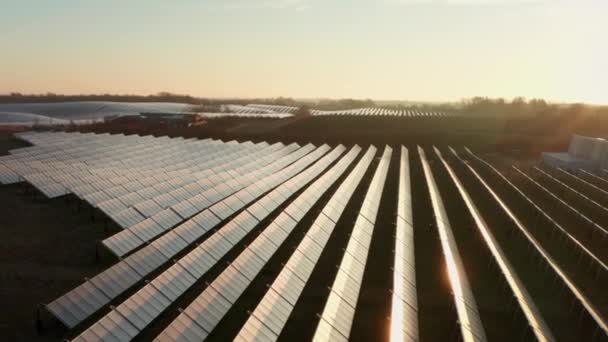 Écologie Centrale Solaire Dans Les Champs Énergie Verte Innovation Électrique — Video
