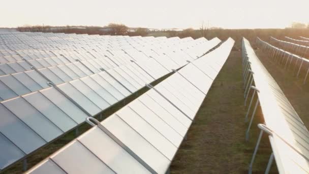 Écologie Centrale Solaire Dans Les Champs Énergie Verte Innovation Électrique — Video