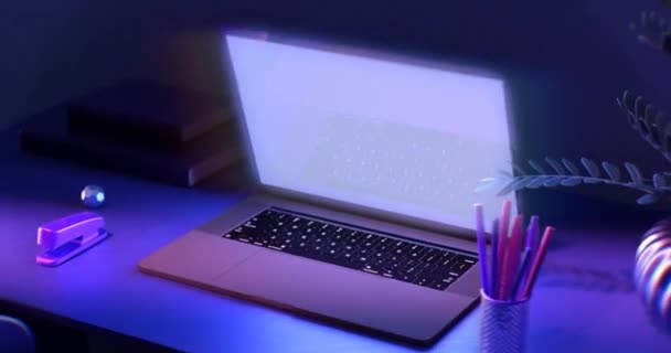 Animacja Latające Przyciski Klawiatury Laptop Klawiatury — Wideo stockowe