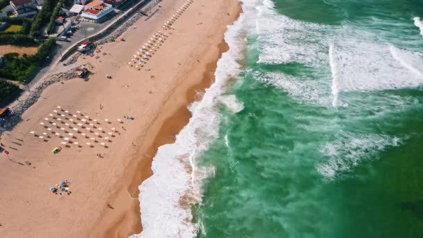 Portugal Cliffs Beach Secluded Sand Beach Surrounded Cliffs Lagos Algarve — 图库视频影像