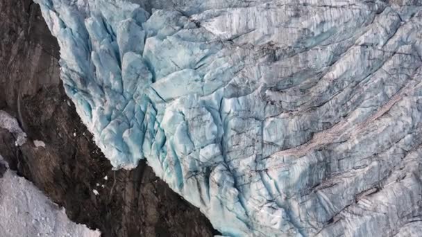 Climate Change Melting Glaciers Snow Ice Rocks Melting Glaciers Dangerous — Video Stock