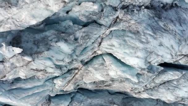 Perubahan Iklim Gletser Mencair Salju Dan Atas Batu Mencair Alam — Stok Video