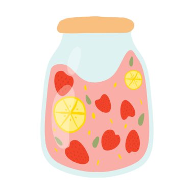 Meyve ve sebzeleri korumak için ev yapımı kavanoz. Konserve sebze, pusula ve böğürtlen reçeli cam kavanozlar. Kış malzemeleri. Sonbahar hasat mevsimi.