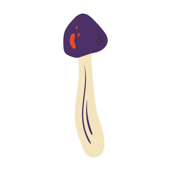 Mushroom Vector Illustration Doodles Theme Cozy Autumn Cute Element Greeting — Stok Vektör