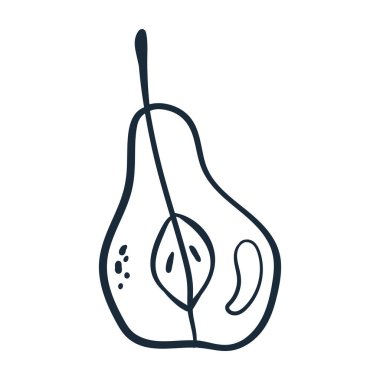 Armut hattı sanatı. Konforlu sonbahar temalı vektör illüstrasyonu. Tebrik kartları, posterler, çıkartmalar ve mevsimsel tasarım için sevimli bir unsur. Beyaz bir arkaplanda izole edilmiş.