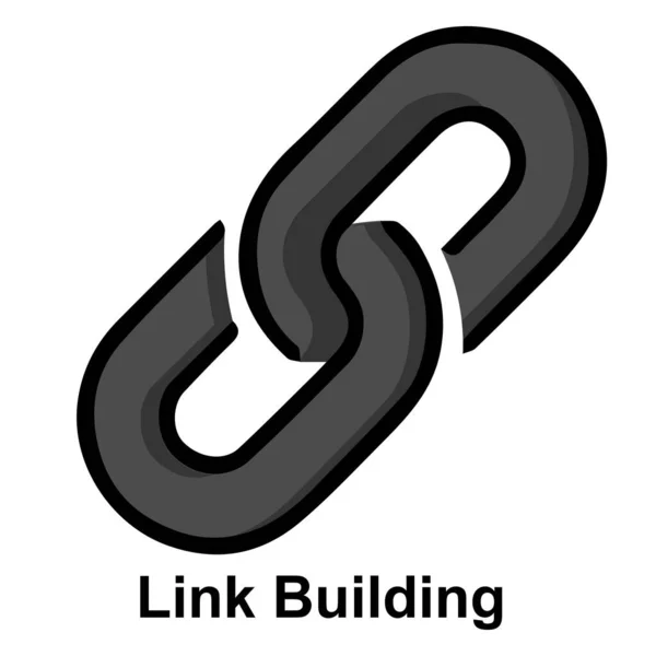 Icon Link Building Vector Illustration — Stockový vektor