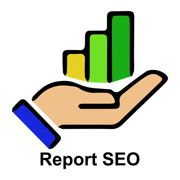 Icon Report Seo Vector Illustration — Stockový vektor