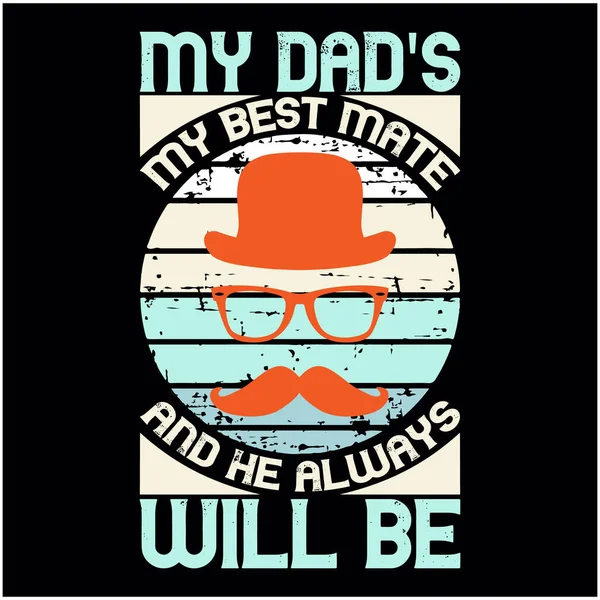 Fathers Day Shirt Design Vector File — Stock Vector