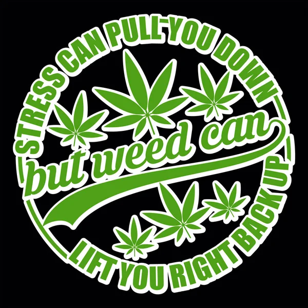 Cannabis Shirt Ontwerp Vector Bestand — Stockvector