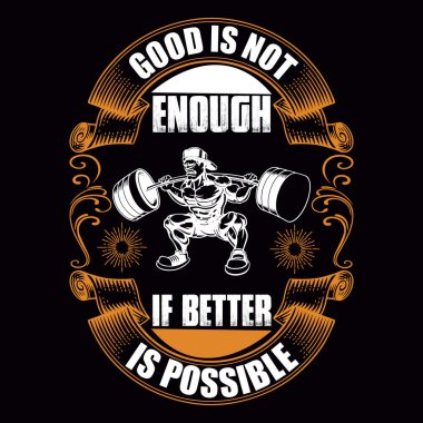 Jimnastik-fitness t-shirt tasarım vektör dosyası