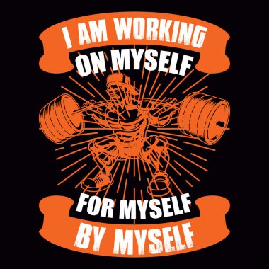 Jimnastik-fitness t-shirt tasarım vektör dosyası