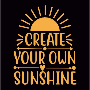 Güneşli yaz tatili konsepti, vektör çizimi