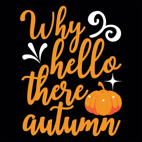 Hello Fall Shirt Design Vector File — Archivo Imágenes Vectoriales