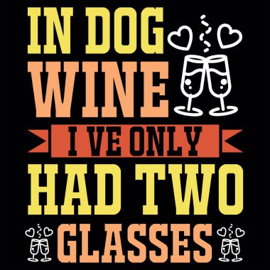 Şarap tipografi tişört tasarım dosyası