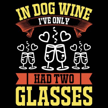 Şarap tipografi tişört tasarım dosyası