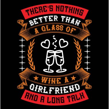 Şarap tipografi tişört tasarım dosyası