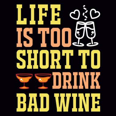 Şarap tişörtü tasarım vektör dosyası