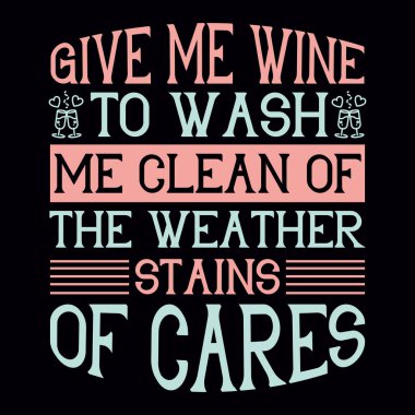 Şarap tişörtü tasarım vektör dosyası