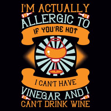 Şarap tişörtü tasarım vektör dosyası