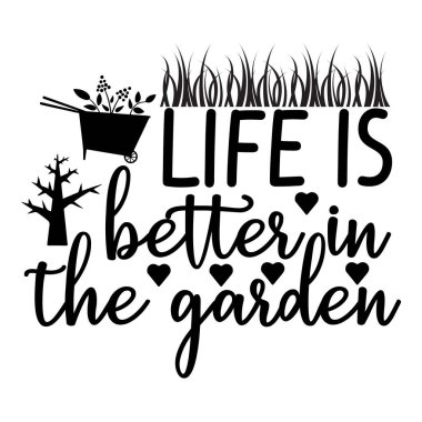 Garden typography t-shirt design file