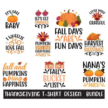 THANKSGIVING T-SHIRT DESIGN BUNDLE